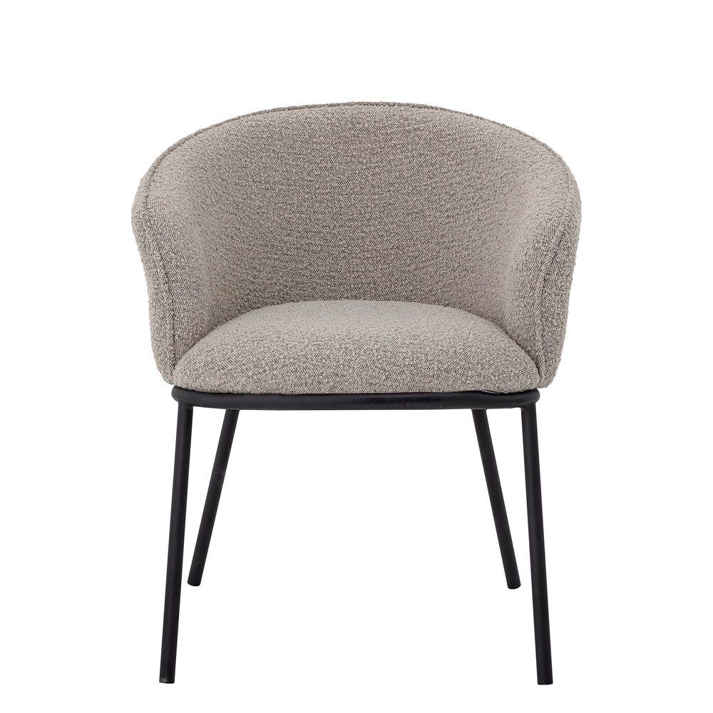 Chaises - Cortone Chaise de salle à manger, Gris, Polyester - BLOOMINGVILLE MULTIBRAND HOUSE