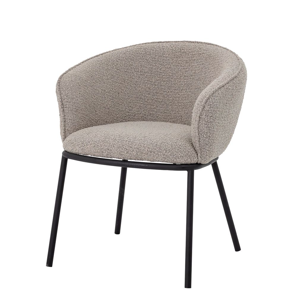 Chaises - Cortone Chaise de salle à manger, Gris, Polyester - BLOOMINGVILLE MULTIBRAND HOUSE