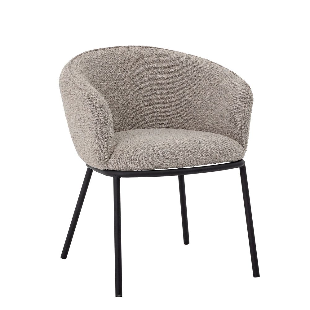 Chaises - Cortone Chaise de salle à manger, Gris, Polyester - BLOOMINGVILLE MULTIBRAND HOUSE