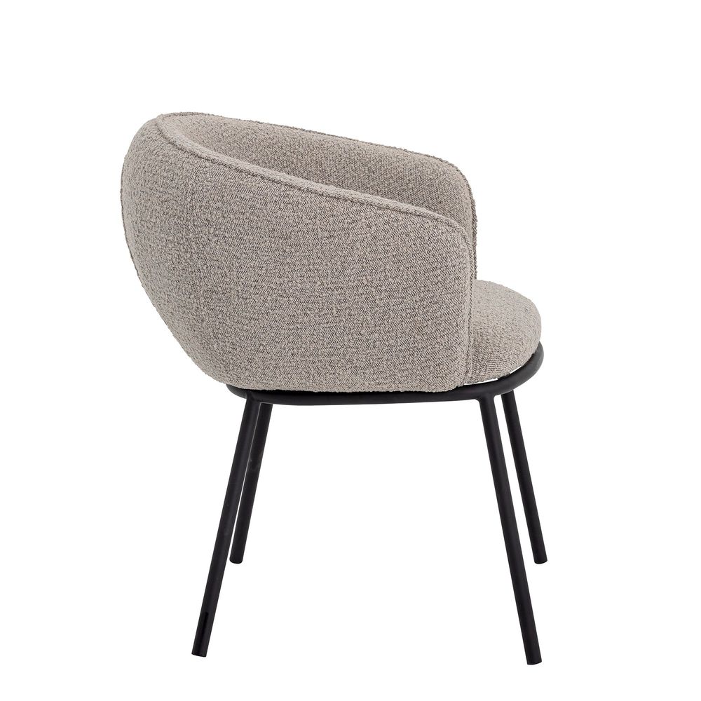 Chaises - Cortone Chaise de salle à manger, Gris, Polyester - BLOOMINGVILLE MULTIBRAND HOUSE