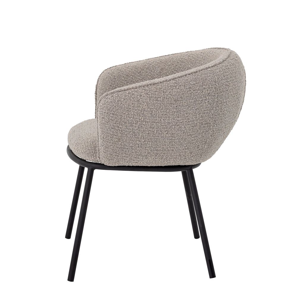 Chaises - Cortone Chaise de salle à manger, Gris, Polyester - BLOOMINGVILLE MULTIBRAND HOUSE