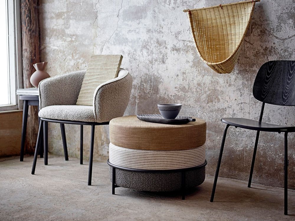 Chaises - Cortone Chaise de salle à manger, Gris, Polyester - BLOOMINGVILLE MULTIBRAND HOUSE