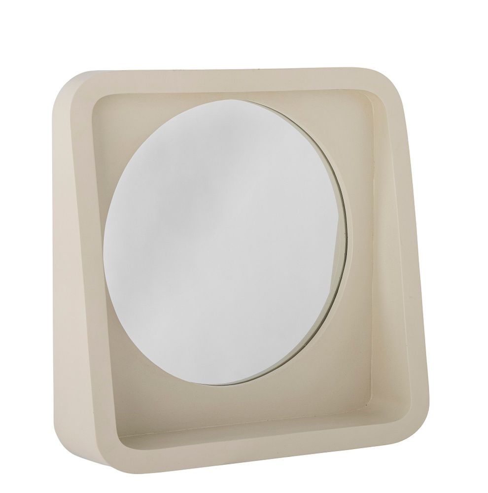 Miroirs - Phoebe Miroir avec étagère, Nature, Polyrésine - BLOOMINGVILLE MULTIBRAND HOUSE