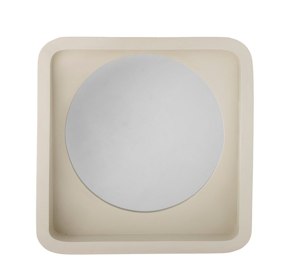 Miroirs - Phoebe Miroir avec étagère, Nature, Polyrésine - BLOOMINGVILLE MULTIBRAND HOUSE