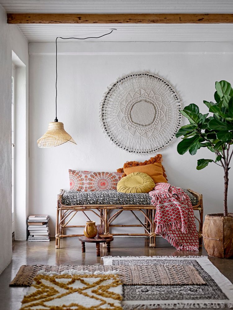 Benches - Pammi Bench, Nature, Cane - BLOOMINGVILLE MULTIBRAND HOUSE