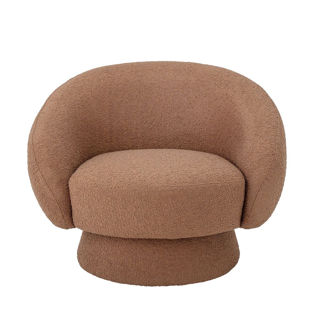 Lounge chairs - Ted Lounge Chair, Brown, Polyester - BLOOMINGVILLE
