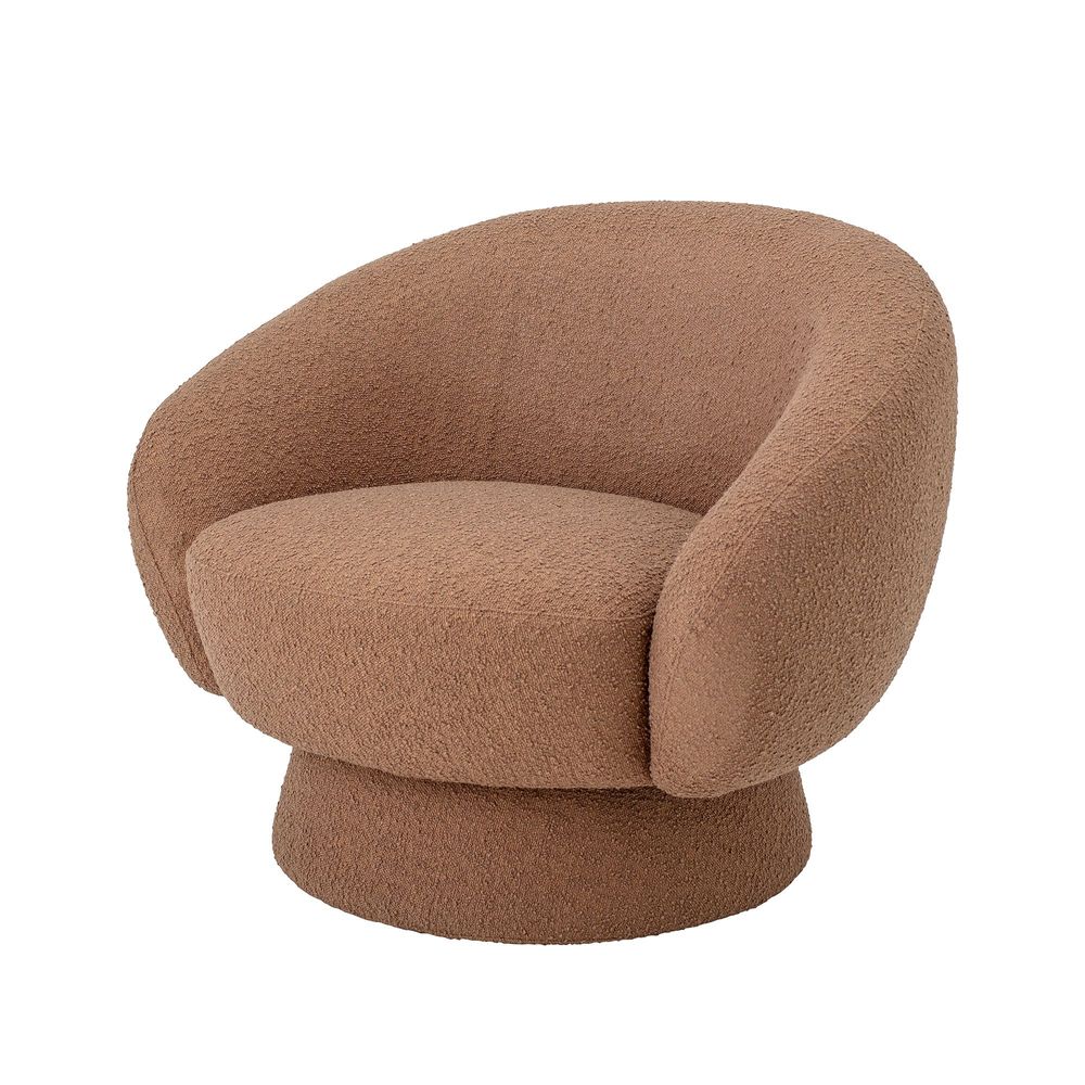 Lounge chairs - Ted Lounge Chair, Brown, Polyester - BLOOMINGVILLE
