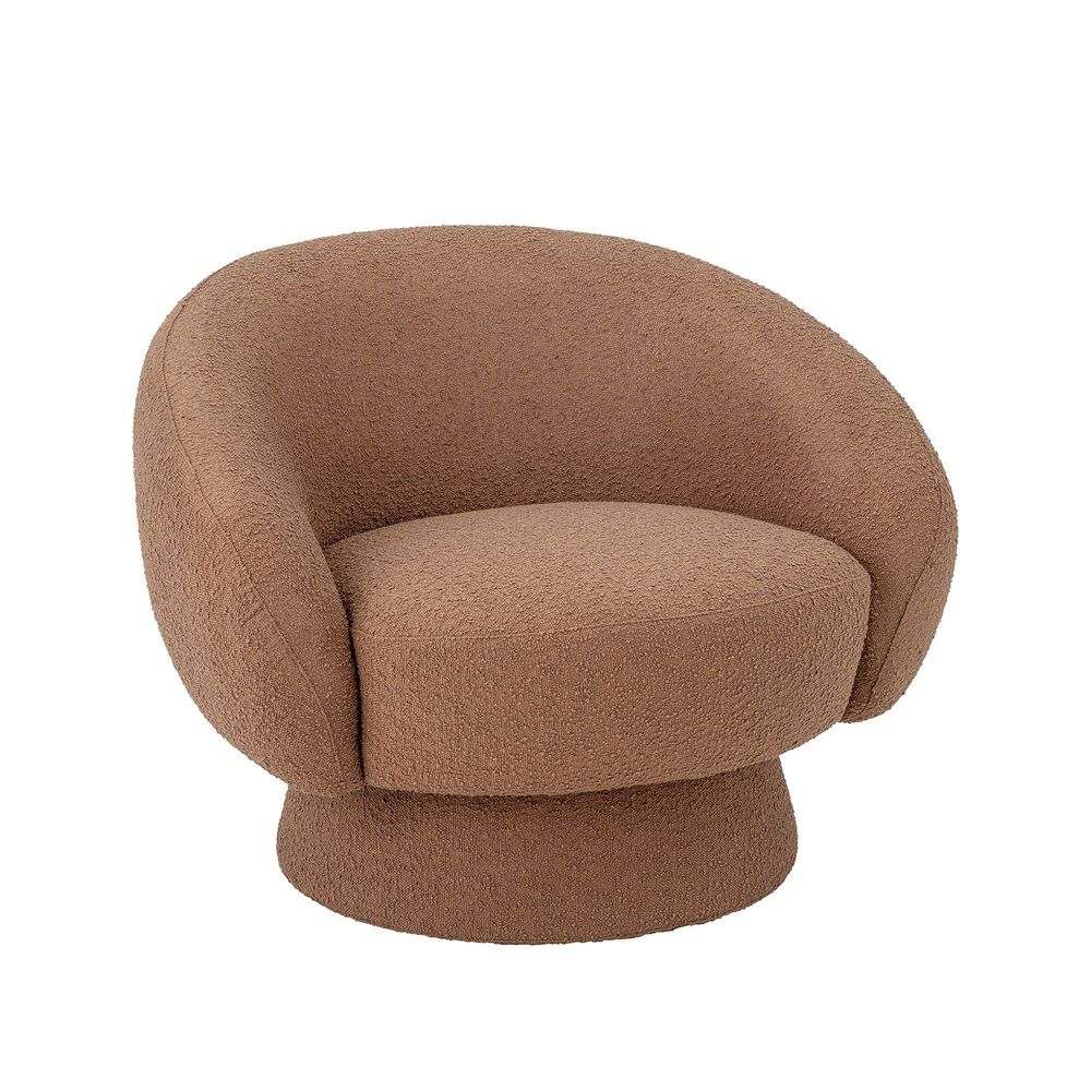 Lounge chairs - Ted Lounge Chair, Brown, Polyester - BLOOMINGVILLE