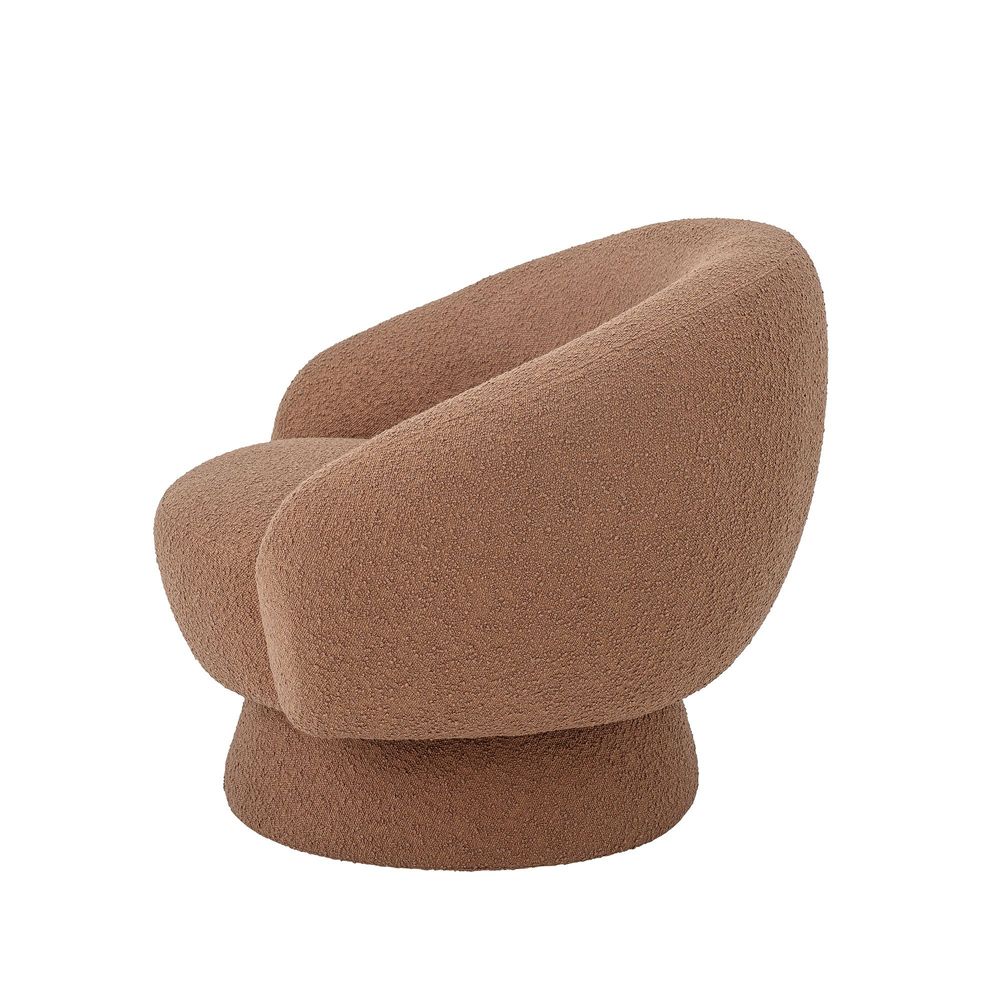 Lounge chairs - Ted Lounge Chair, Brown, Polyester - BLOOMINGVILLE