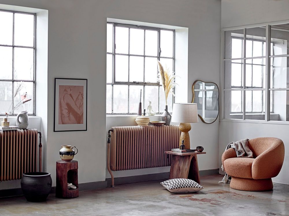 Lounge chairs - Ted Lounge Chair, Brown, Polyester - BLOOMINGVILLE