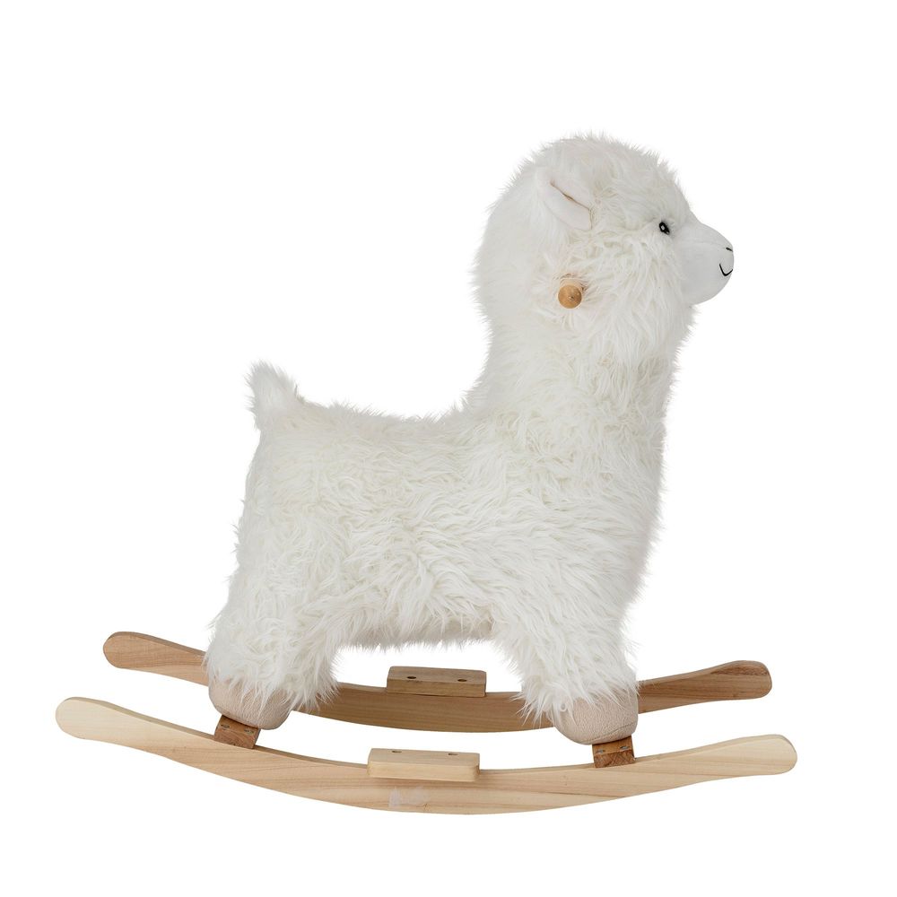 Toys - Kinto Rocking Toy, Lama, White, Polyester - BLOOMINGVILLE MINI