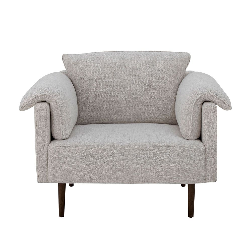 Lounge chairs - Chesham Lounge Chair, White, Polyester - BLOOMINGVILLE MULTIBRAND HOUSE