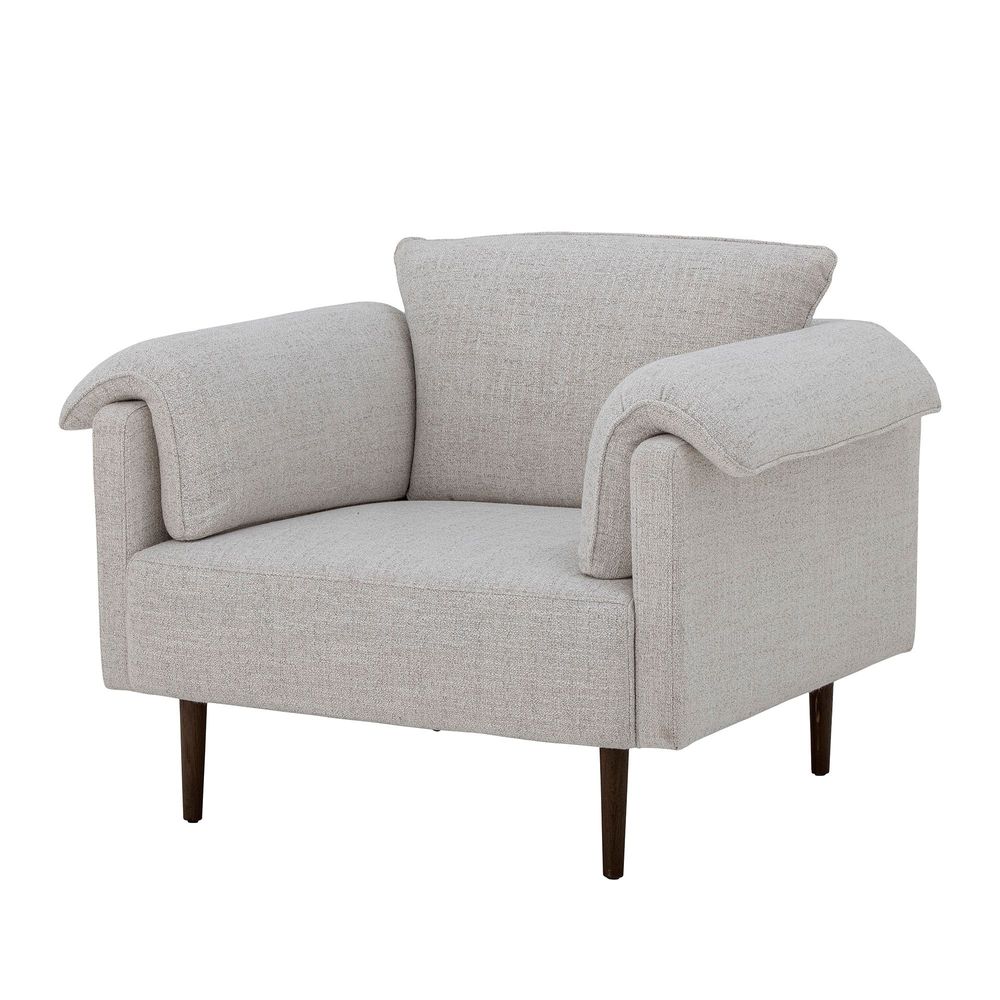 Lounge chairs - Chesham Lounge Chair, White, Polyester - BLOOMINGVILLE MULTIBRAND HOUSE