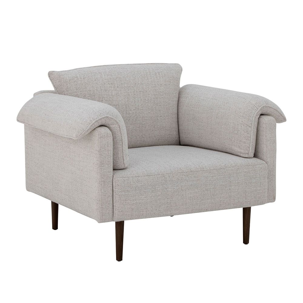 Lounge chairs - Chesham Lounge Chair, White, Polyester - BLOOMINGVILLE MULTIBRAND HOUSE