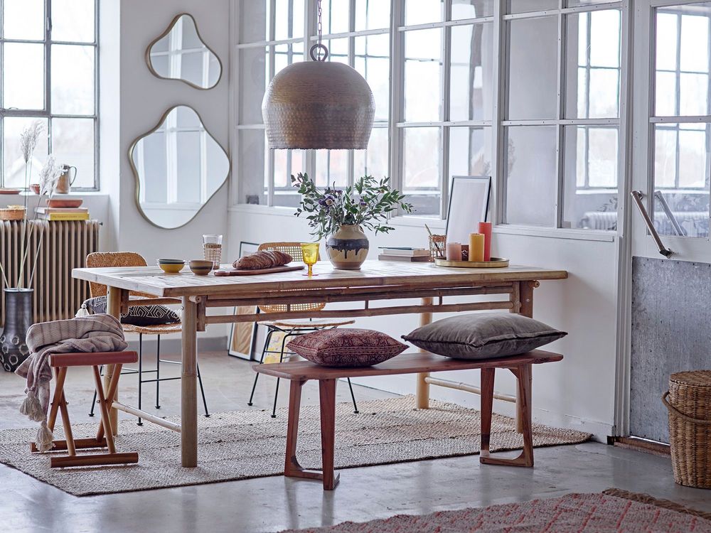 Tables Salle à Manger - Sole Table de salle à manger, Nature, Bambou - BLOOMINGVILLE MULTIBRAND HOUSE