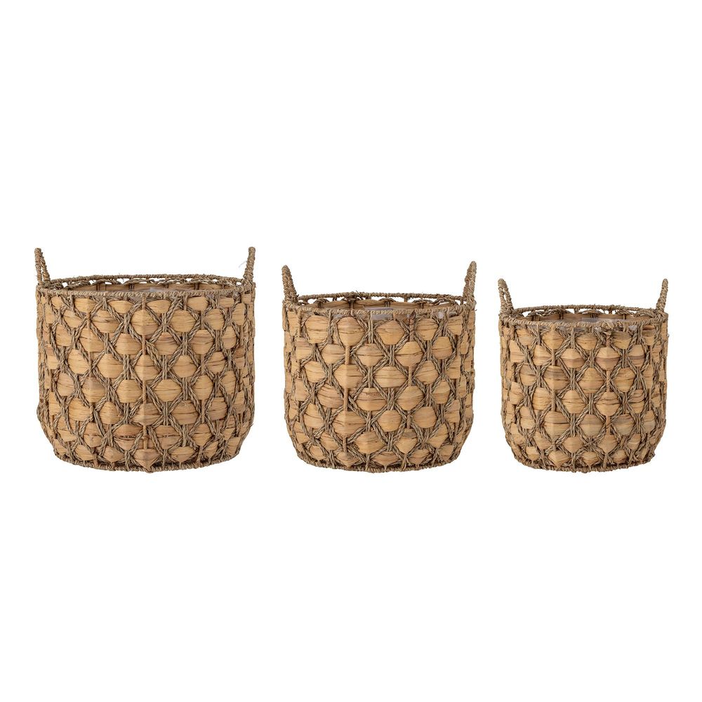 Paniers - Joleen Panier, Nature, Jacinthe d'eau Set of 3 - CREATIVE COLLECTION