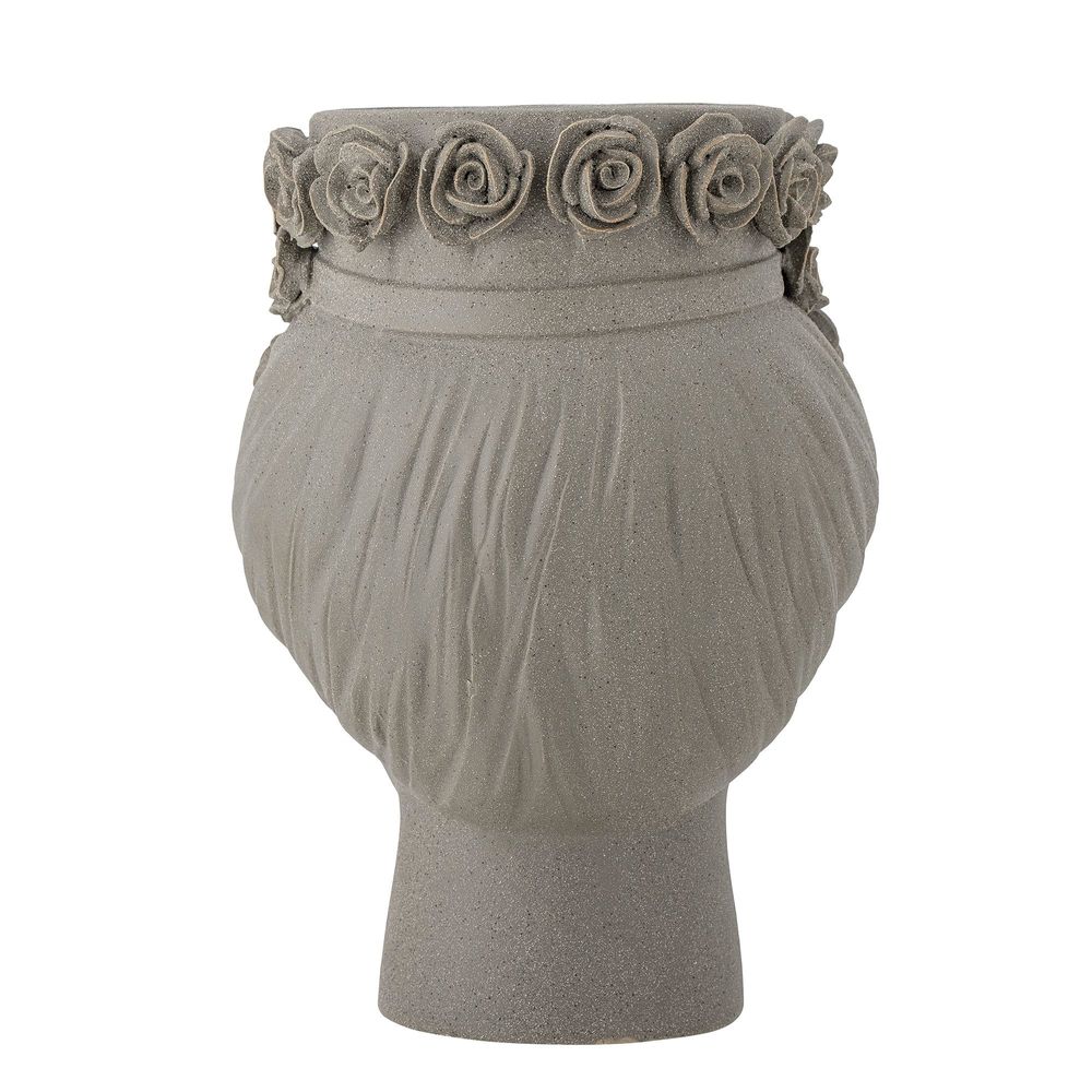 Vases - Akira Vase, Grey, Stoneware - BLOOMINGVILLE MULTIBRAND HOUSE