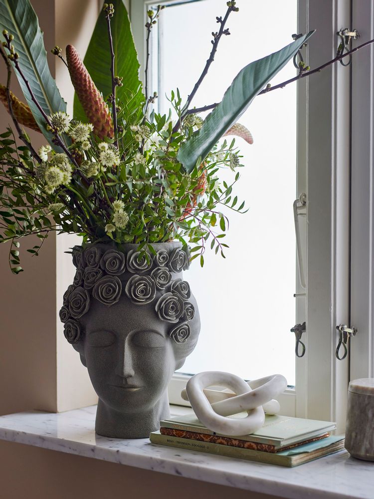 Vases - Akira Vase, Grey, Stoneware - BLOOMINGVILLE MULTIBRAND HOUSE