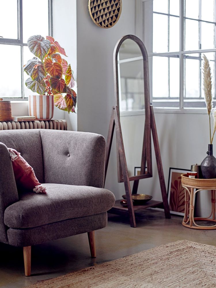 Miroirs - Cathia Miroir sur pied, Marron, Mango  - BLOOMINGVILLE MULTIBRAND HOUSE