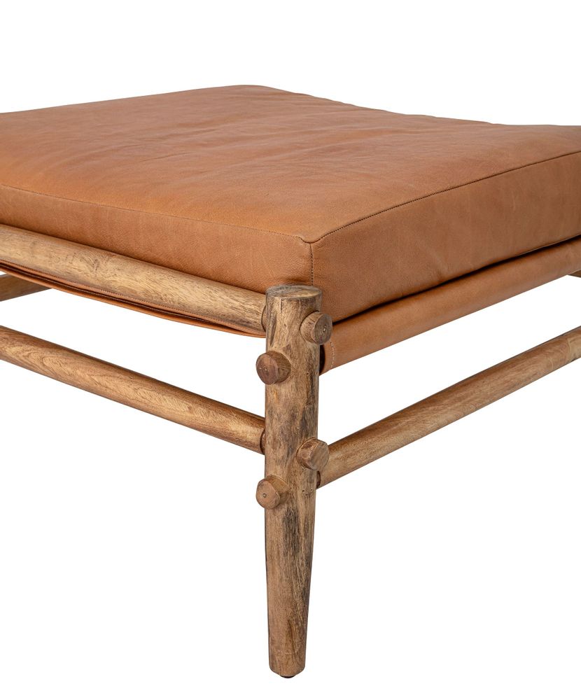 Stools - Aysia Stool, Nature, Leather - BLOOMINGVILLE MULTIBRAND HOUSE