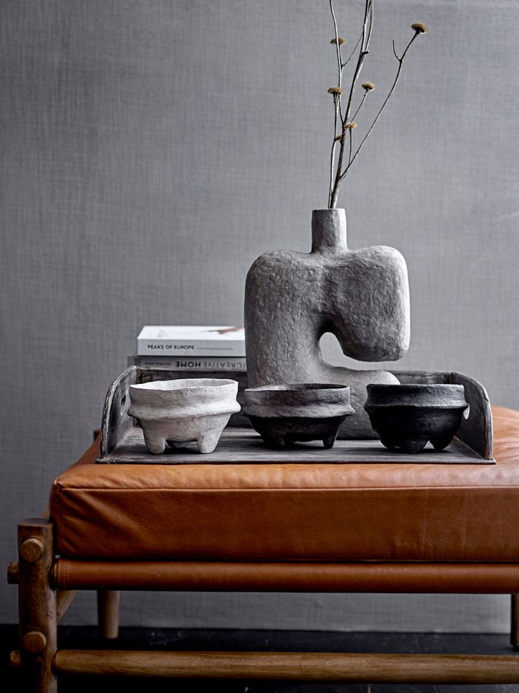 Stools - Aysia Stool, Nature, Leather - BLOOMINGVILLE MULTIBRAND HOUSE