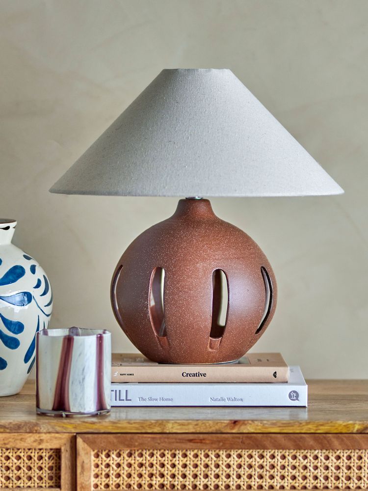 Lampes de table - Liana Lampe de table, Marron, Grès - BLOOMINGVILLE MULTIBRAND HOUSE