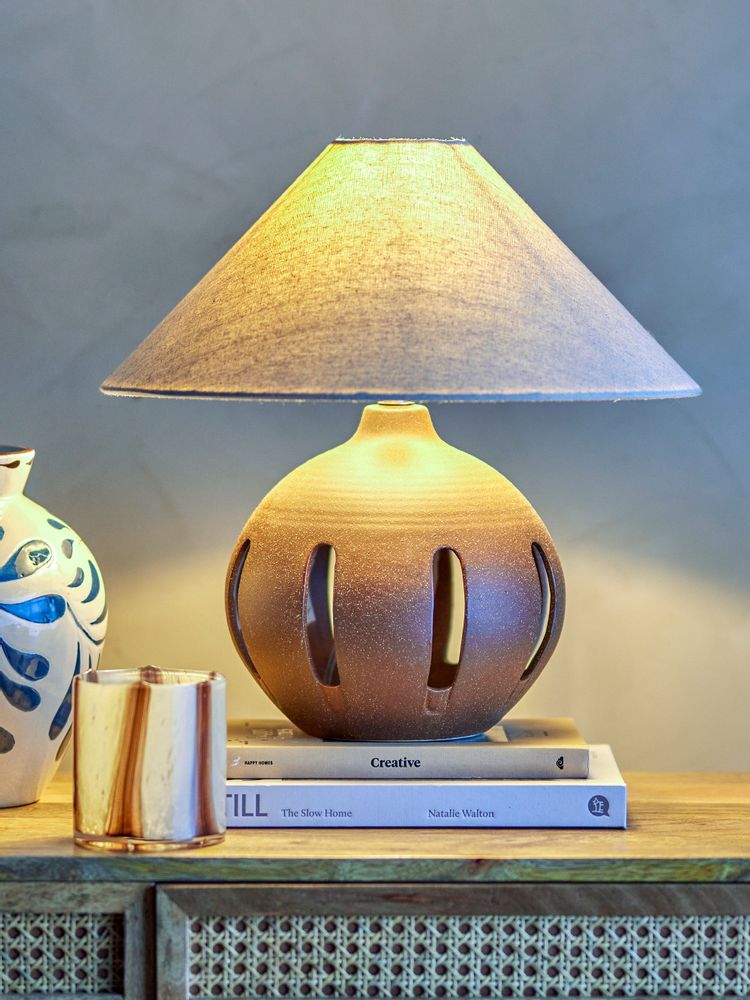 Lampes de table - Liana Lampe de table, Marron, Grès - BLOOMINGVILLE MULTIBRAND HOUSE