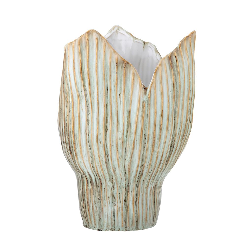 Vases - Mahira Vase, Verte, Grès  - BLOOMINGVILLE MULTIBRAND HOUSE