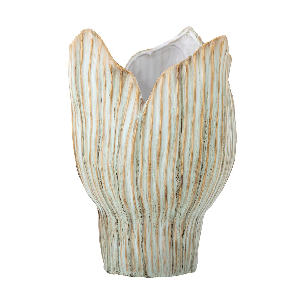 Vases - Mahira Vase, Verte, Grès  - BLOOMINGVILLE MULTIBRAND HOUSE