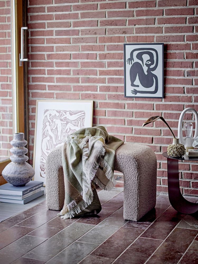 Tabourets - Bobbie Tabouret, Nature, Polyester - BLOOMINGVILLE MULTIBRAND HOUSE
