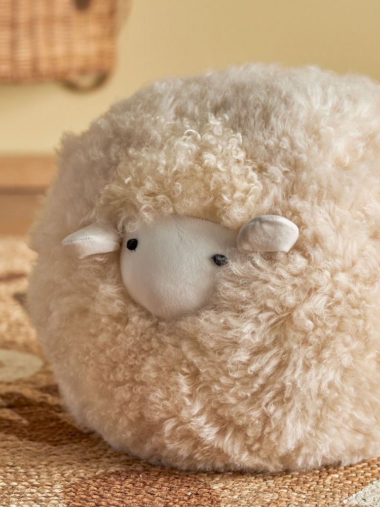 Toys - Rubert Soft toy, Nature, Lambskin - BLOOMINGVILLE MINI
