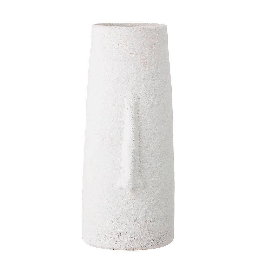 Vases - Berican Deco Vase, White, Terracotta - BLOOMINGVILLE MULTIBRAND HOUSE