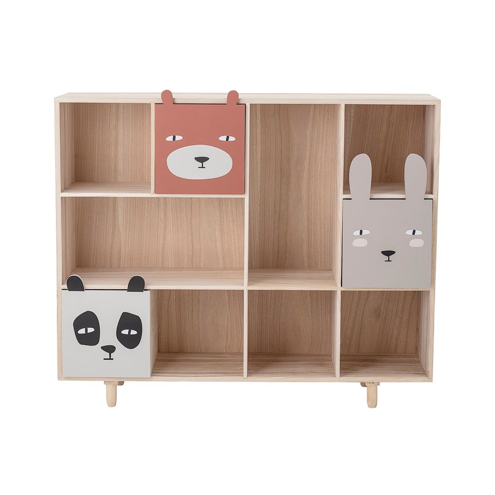 Bookshelves - Calle Bookcase w/Drawers, Nature, Paulownia - BLOOMINGVILLE MINI