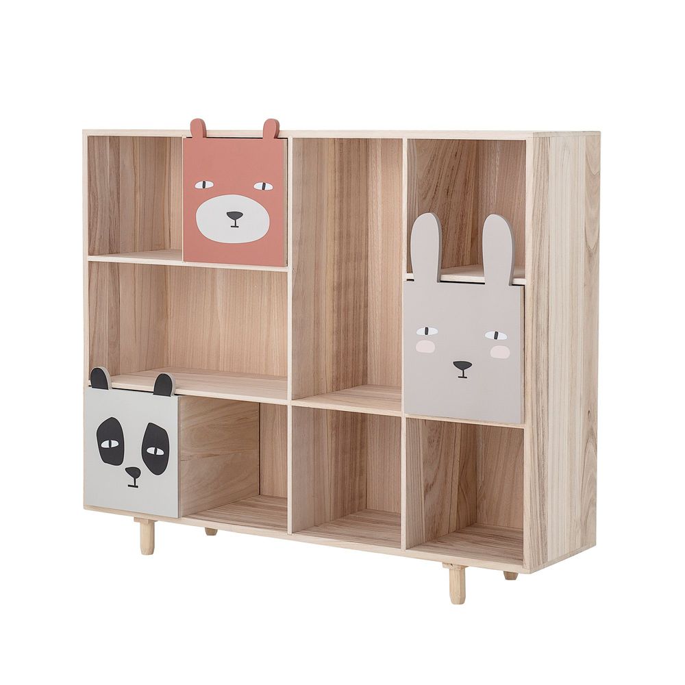 Bookshelves - Calle Bookcase w/Drawers, Nature, Paulownia - BLOOMINGVILLE MINI