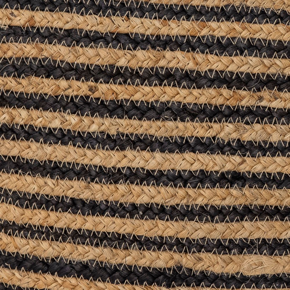 Ottomans - Nao Pouf, Black, Jute - BLOOMINGVILLE MULTIBRAND HOUSE