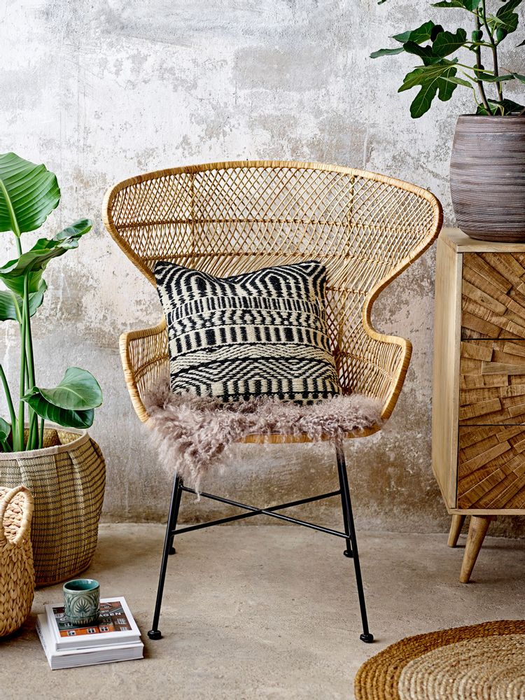 Lounge chairs - Oudon Lounge Chair, Nature, Rattan - BLOOMINGVILLE MULTIBRAND HOUSE