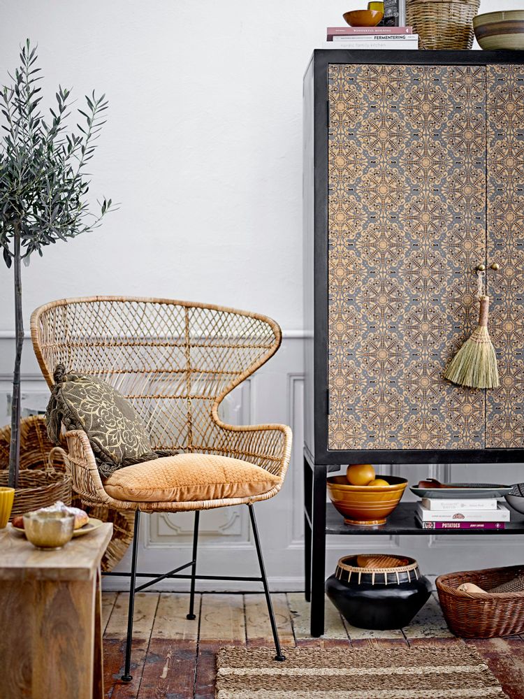 Lounge chairs - Oudon Lounge Chair, Nature, Rattan - BLOOMINGVILLE MULTIBRAND HOUSE