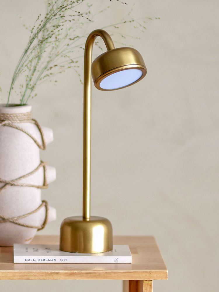 Wireless lamps - Nico Portable Lampe, Rechargeable, Brass, Metal - BLOOMINGVILLE