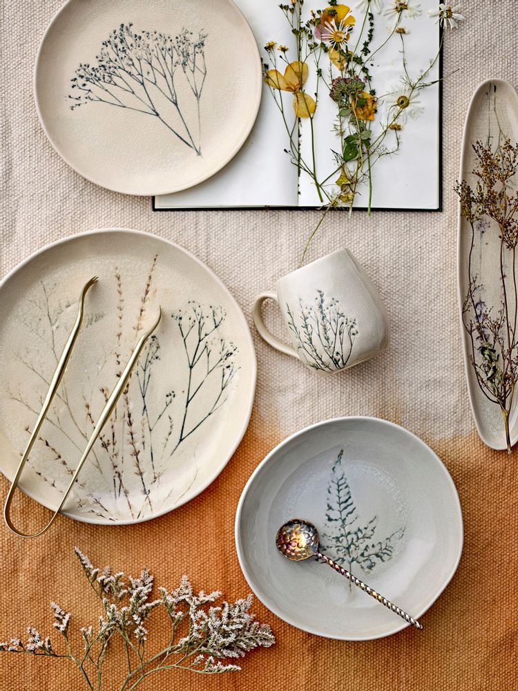 Assiettes au quotidien - Bea Ensemble de Vaiselle, Nature, Grès Set of 4x3 Items - BLOOMINGVILLE MULTIBRAND HOUSE
