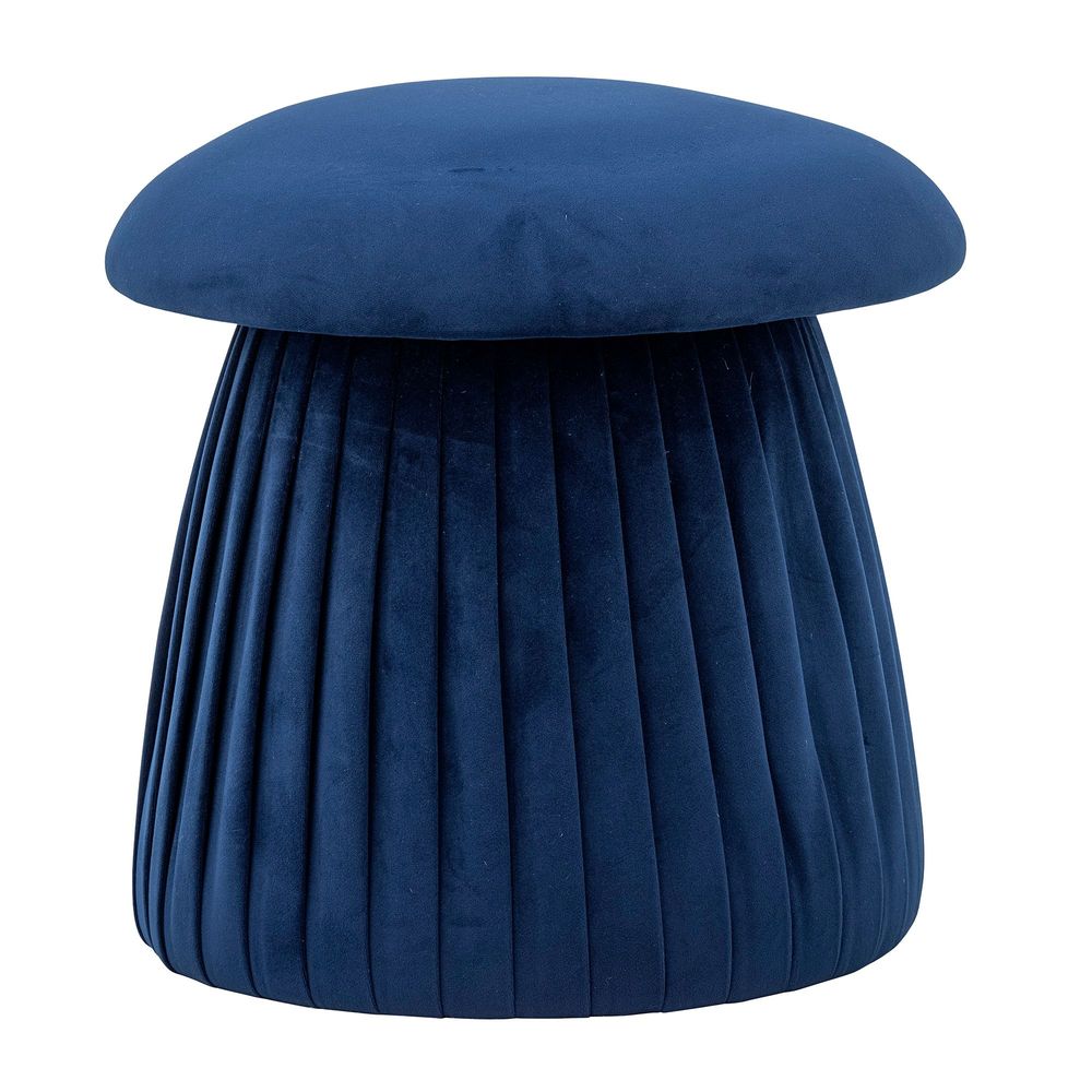 Poufs - Roberta Pouf, Blue, Polyester Recyclé - BLOOMINGVILLE MULTIBRAND HOUSE