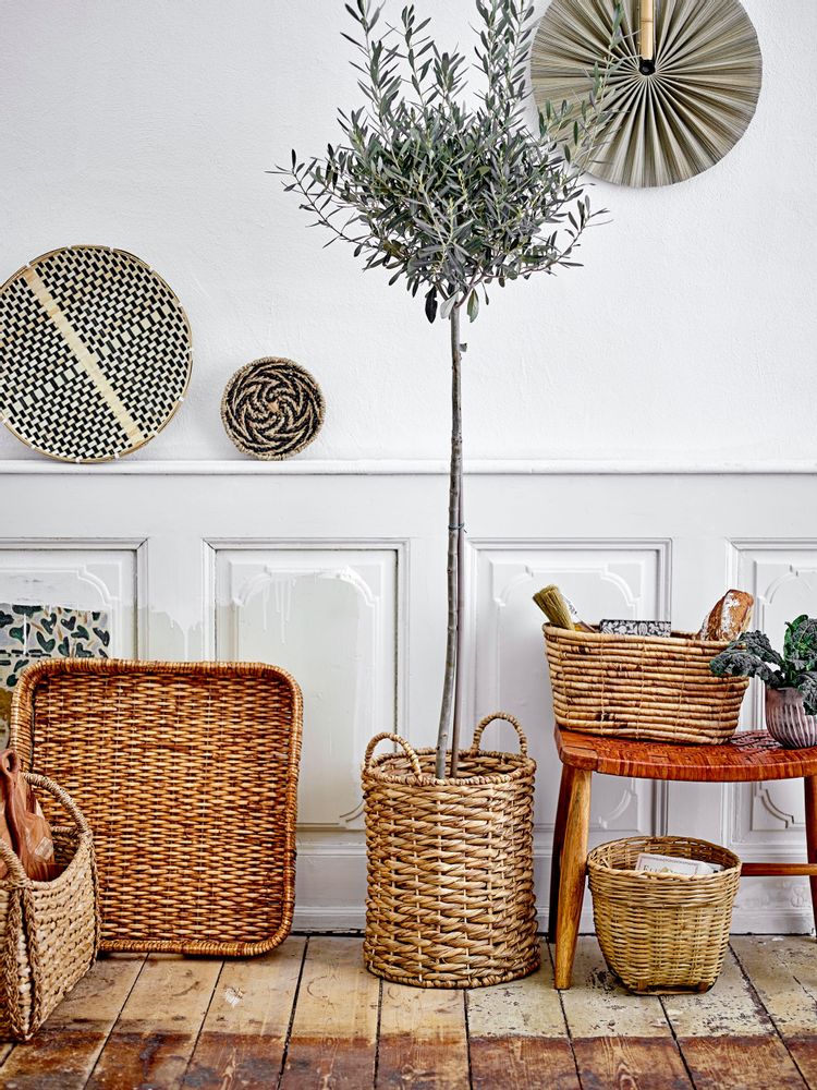 Paniers - Selma Panier, Nature, Herbe de Bankuan Set of 2 - BLOOMINGVILLE MULTIBRAND HOUSE