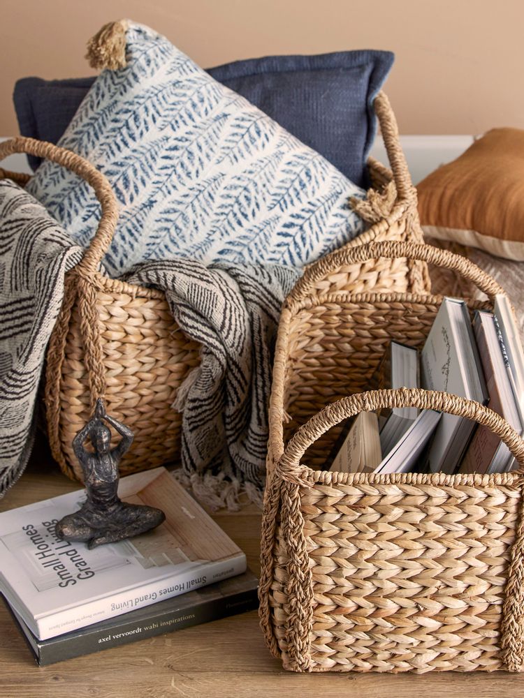 Paniers - Selma Panier, Nature, Herbe de Bankuan Set of 2 - BLOOMINGVILLE MULTIBRAND HOUSE
