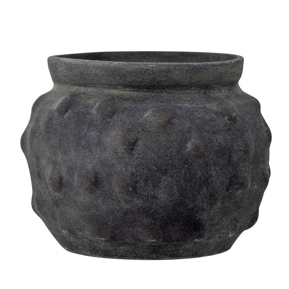 Pots de fleurs - Lisen Pot de fleurs déco, Noir, Terre cuite - BLOOMINGVILLE MULTIBRAND HOUSE