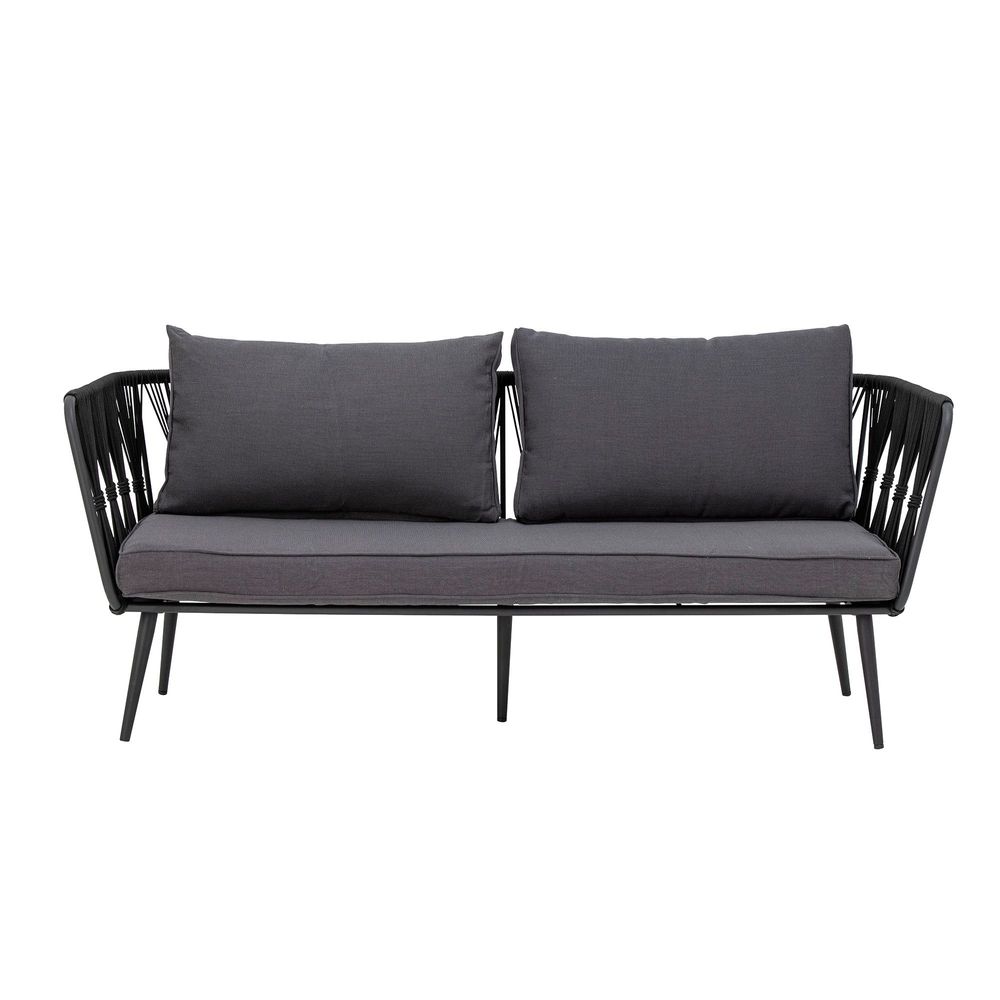 Sofas - Pavone Fire-resistant Sofa, Black, Metal  - BLOOMINGVILLE MULTIBRAND HOUSE