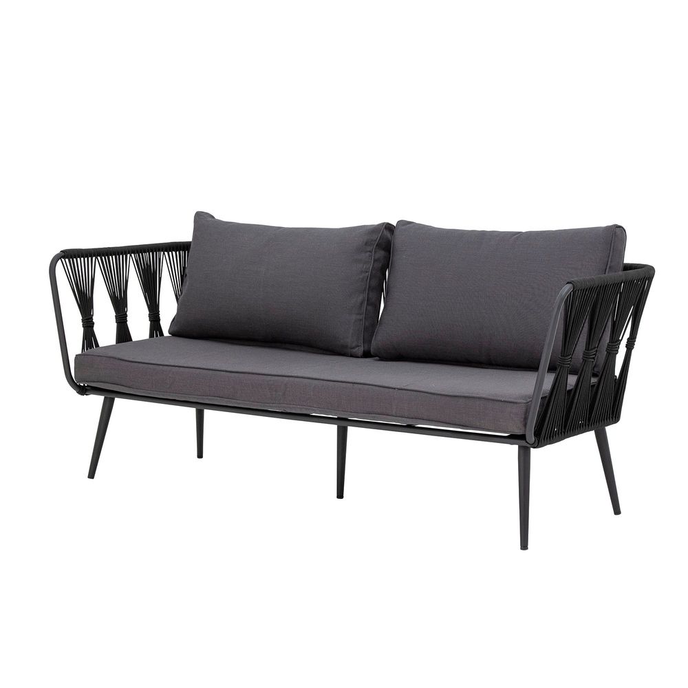 Sofas - Pavone Fire-resistant Sofa, Black, Metal  - BLOOMINGVILLE MULTIBRAND HOUSE
