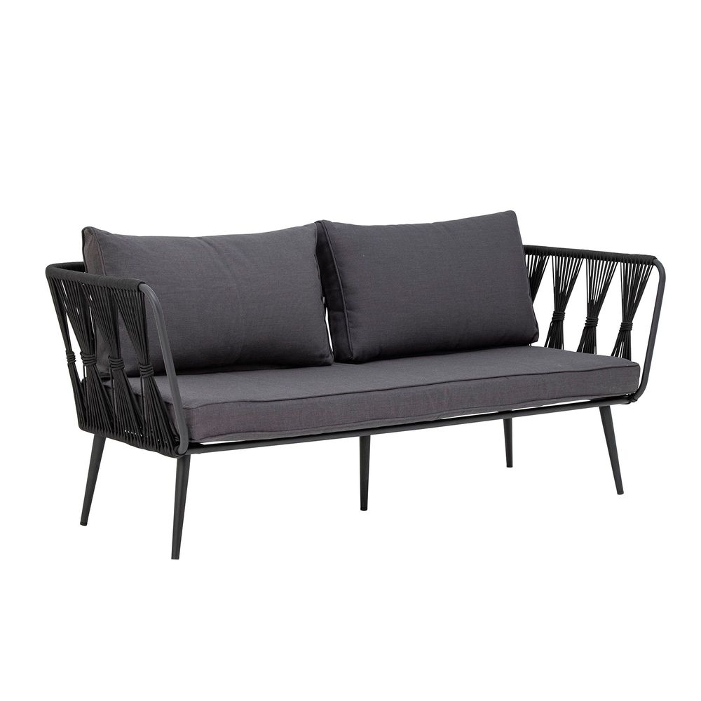 Sofas - Pavone Fire-resistant Sofa, Black, Metal  - BLOOMINGVILLE MULTIBRAND HOUSE
