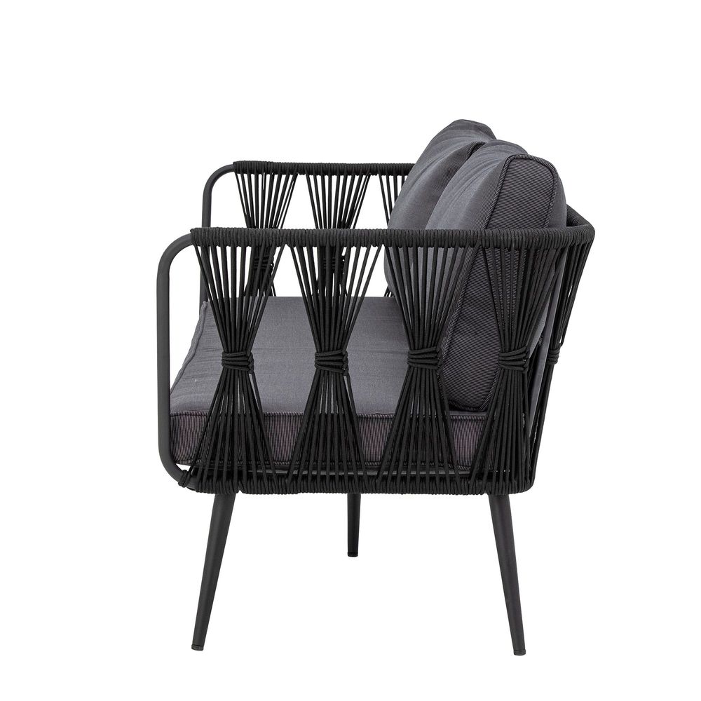 Sofas - Pavone Fire-resistant Sofa, Black, Metal  - BLOOMINGVILLE MULTIBRAND HOUSE