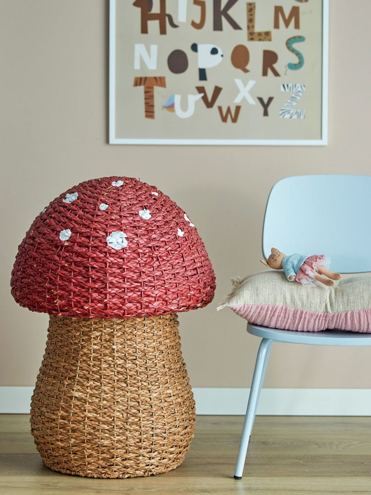 Paniers - Corintha Panier avec couvercle, Rouge, Herbier marin - BLOOMINGVILLE MINI