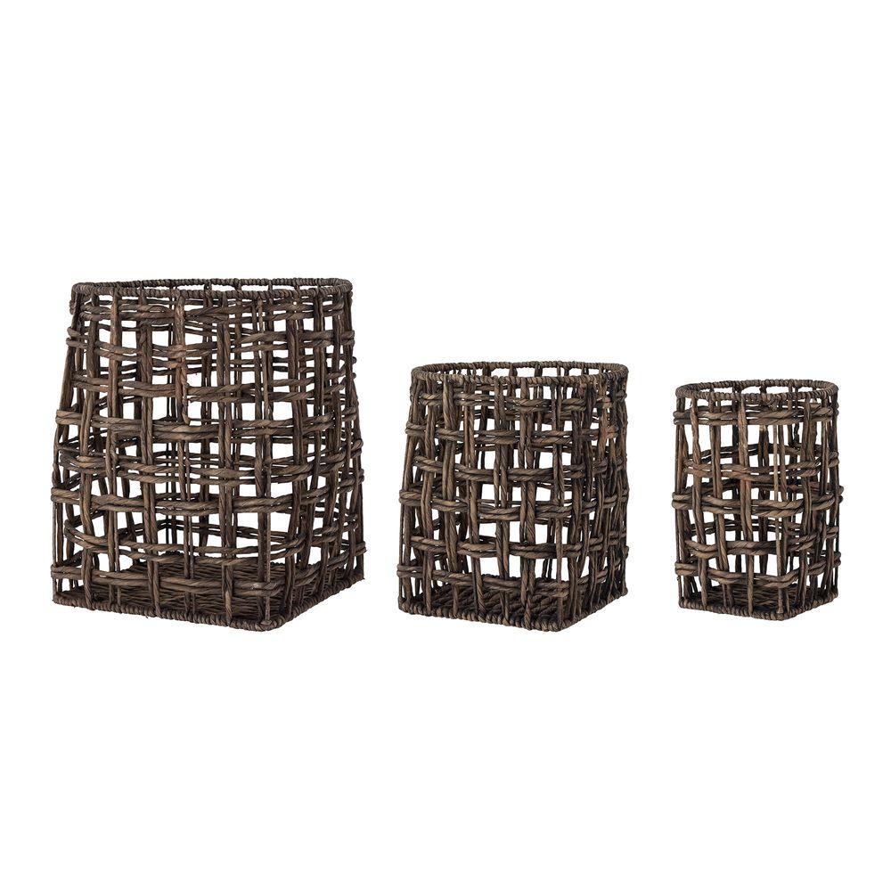 Paniers - Fune Panier, Marron, Jacinthe d'eau Set of 3 - CREATIVE COLLECTION