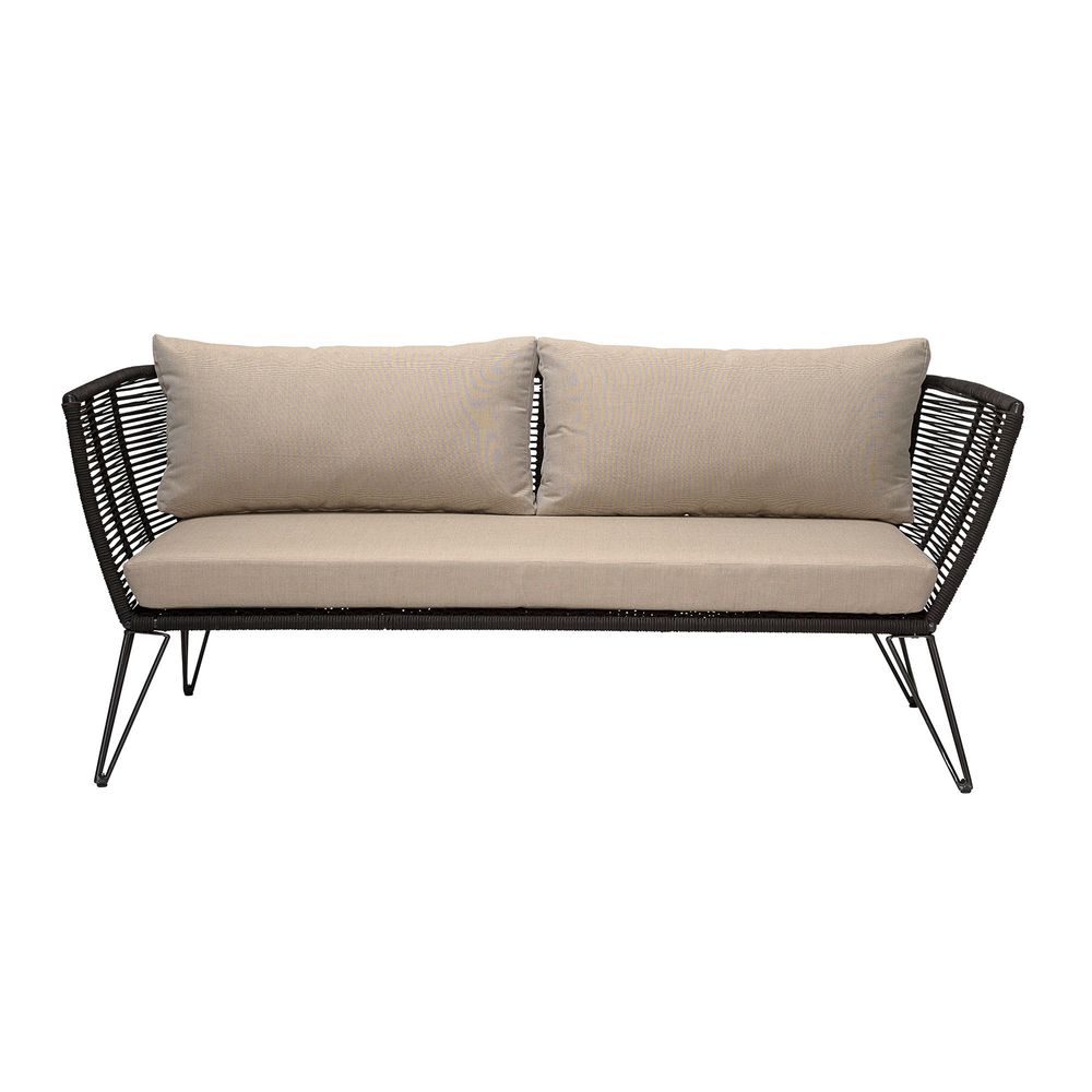 Sofas - Mundo Sofa, Black, Metal  - BLOOMINGVILLE MULTIBRAND HOUSE